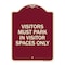 Signmission Visitors Parking Visitors Must Park in Visitor Spaces Heavy-Gauge Alum, 24" x 18", BU-1824-22720 A-DES-BU-1824-22720 - alternate 1